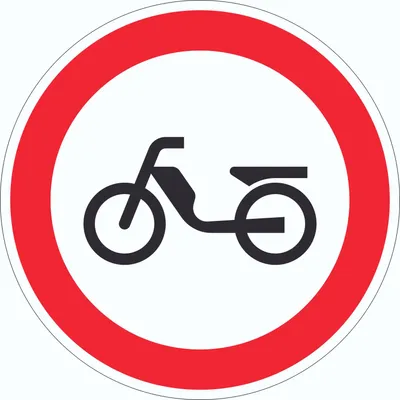 Produktbild von Aufkleber Kreis Verbot Mofas Symbol Ø150mm