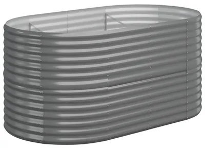 Productafbeelding van vidaXL Verhoogde plantenbak, verzinkt staal, 152x80x68 cm, grijs