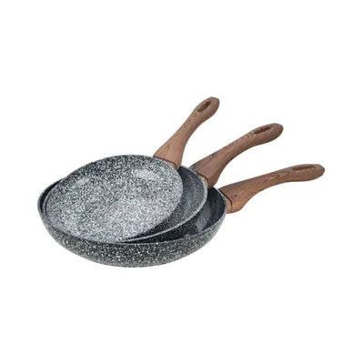 Obrázek produktu pro 3 Granitové Pánve Na Dřevo Kinghoff Kh-1030