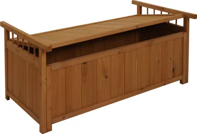 Obrázok produktu pre Úložná truhlica HWC-O13, záhradná truhlica na vankúše, jedľové drevo 53x108x60cm ~ prírodná