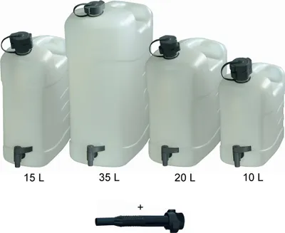 Produktbild von Combi Wasserkanister HPDE - 35 Liter - stabiler Kunststoff HDPE - mit Einfüllstutzen und Ausgießer