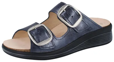 Produktbild von FINN COMFORT FINNCO Curacao Damen Pantolette blau jeans Glattleder - Größe: 38