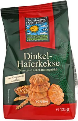 Produktbild von Bohlsener Mühle Dinkel-Haferkeks Dinkel Klassiker -- 125g