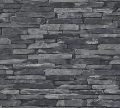 Image de Profhome 914224-GU Papier peint aspect pierre carrelage mat gris noir 5,33 m2