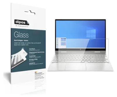 Produktbild von 2x Schutzfolie für HP Envy x360 15 ed0768ng - Anti-Shock 9H Folie dipos Glass Kunststoffglas