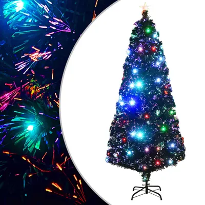 Zdjęcie produktu dla Sztuczna choinka z LED i stojakiem 210 cm, włókno optyczne