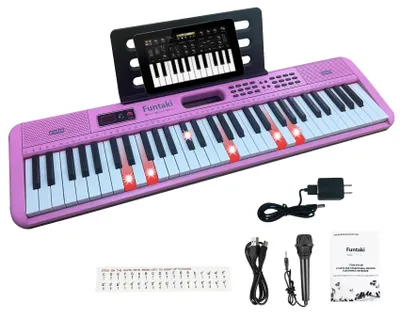 Productafbeelding van Elektronische toetsenbordpiano met 61 toetsen, verlichte toetsen en MIDI-connectiviteit