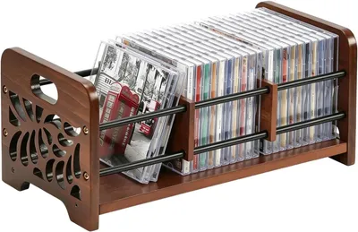 Produktbild von CD-Ständer - Holz - CD-Ablage - Aufbewahrung - CD/DVD-Aufbewahrungsbox