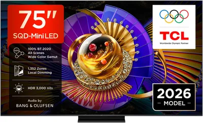 Produktbild von TCL C7L 75C7L, 190,5 cm (75"), 3840 x 2160 Pixel, SQD-Mini LED, Smart-TV, WLAN, Schwarz