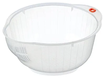 Reiswaschschüssel mit Sieb, 2 l, BPA-frei, spülmaschinengeeignet
