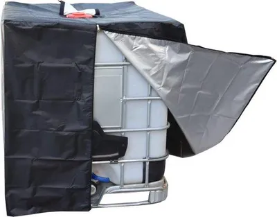 Productafbeelding van Famanu waterreservoir afdekzeil, 1000 liter - UV-beschermfolie, zwart, 120 x 100 x 116 cm