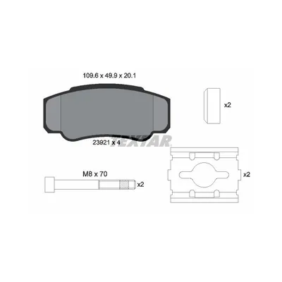 Produktbild von TEXTAR Bremsbeläge Satz Hinten für FIAT Ducato Kastenwagen (250, 290) 2392101