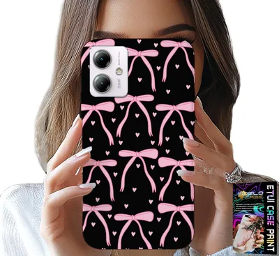 Obrázek produktu pro Pouzdro pro Motorola Moto G54 5G - černé a růžové stuhy