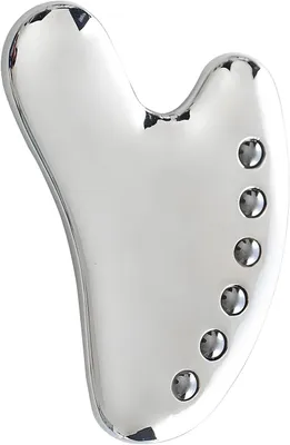 Imagen del producto de Masajeador facial de aleación de aluminio, para definir el contorno de la barbilla, de tamaño compacto, ideal para el cuidado de la piel