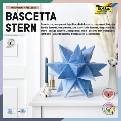 Productafbeelding van folia 830/2020 folia Faltblätter Bascetta-Stern, 200 x 200 mm, hellblau