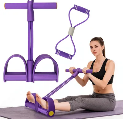 Produktbild von Bauchtrainer Sit-Up Expander, 6 Tubes, 8-förmige Widerstandsbänder