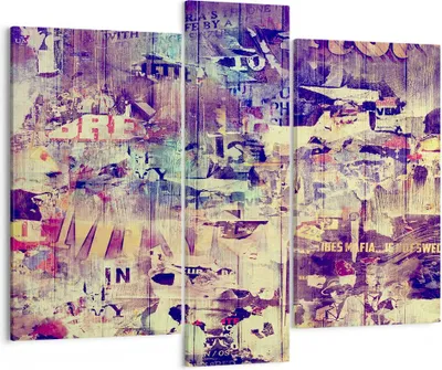 Produktbild von Bild auf Leinwand - Leinwandbild - Graffiti modern - 95x80cm - Wand Bild - Wanddeko - Wandbilder - Leinwanddruck - Bilder - Kunstdruck - Wanddekoration - Leinwand bilder - Wandkunst - CB95x80-3598