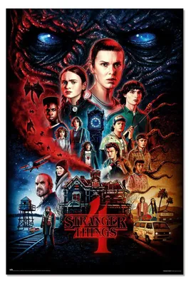 Productafbeelding van Erik Editores, Stranger Things, Vecna's Huis, Poster, Meerkleurig. Meerkleurig, One Size