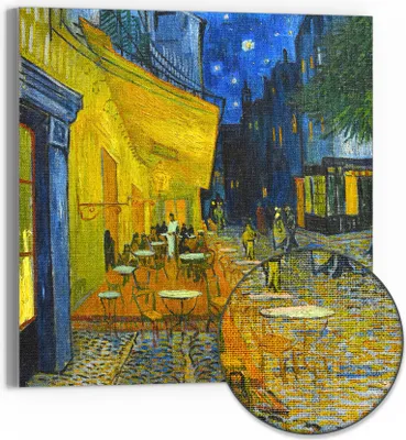 Produktbild von DEQORI Hybrid Leinwand Bild 30x30 cm 'Nächtliche Gelassenheit' Wandbild Glas flach modern