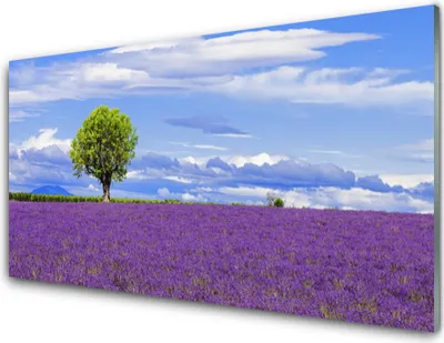 Produktbild von Küchenrückwand aus Glas 100x50cm Spritzschutz Wiese Baum Natur