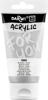 Produktbild von DFY Acrylfarbe Metallic-Silber 75ml