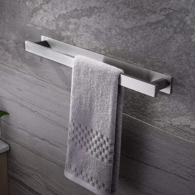 Immagine prodotto di Portasciugamani da bagno, 40 cm, adesivo, acciaio inossidabile, argento