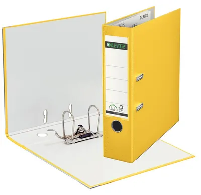 Produktbild von Leitz Plastic Lever Arch File A4 80mm 180° Yellow, A4, Gelb, 500 Blätter, 8 cm