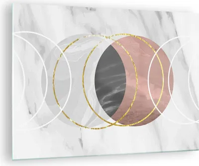 Produktbild von Bilder auf glas - Einteilig - Abstraktion Formen Stück - 70x50cm - Glasbilder - Wandbilder - Bilder - zum Aufhängen bereit - Wanddekoration aus Glas - Glas Bilder - Wandbild auf Glas - GAA70x50-4935