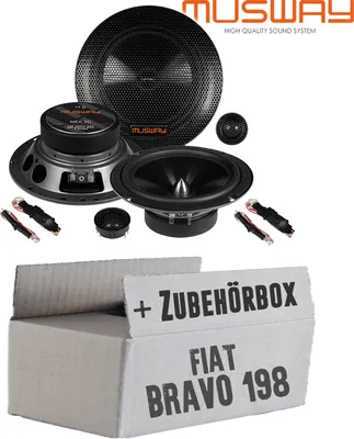 Produktbild von Lautsprecher Boxen Musway ME6.2C - 16,5cm System Auto Einbauzubehör - EINBAUSET für Fiat Bravo 198 Front - justSOUND