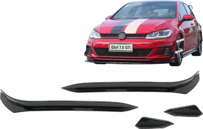 Immagine prodotto di Alette laterali paraurti anteriore per VW Golf 7.5 GTI 5G hatchback 17-20 carbon look.