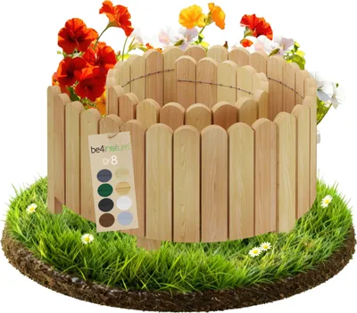 Image de Clôture en bois flexible brun foncé 200 x 20 cm - Bois de pin imprégné, bordure de lit, clôture de jardin décorative