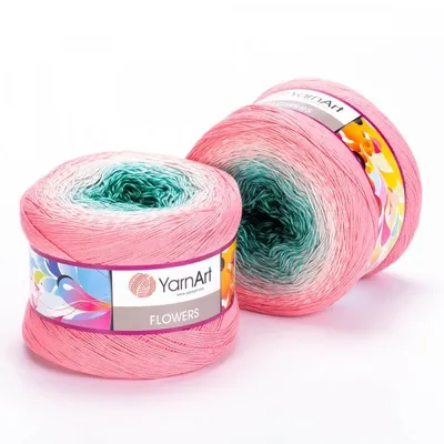Produktbild von Yarn Art Flowers 292 Pink Blue Strickgarn