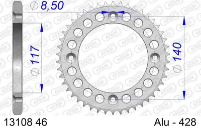 Produktbild von AFAM Kettenrad 13108-46 Hinten Aluminium für YAMAHA YZ80