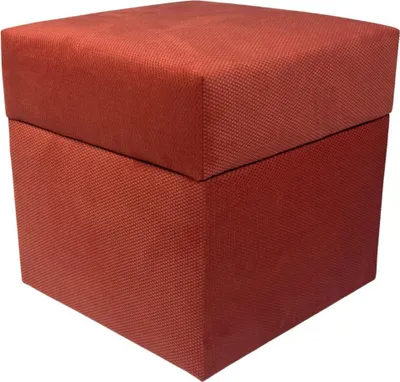 Zdjęcie produktu dla Pufa otwierana kwadratowa MAKALU 40x40 cm delikatny plusz z wypustkami ze schwokiem stylowa