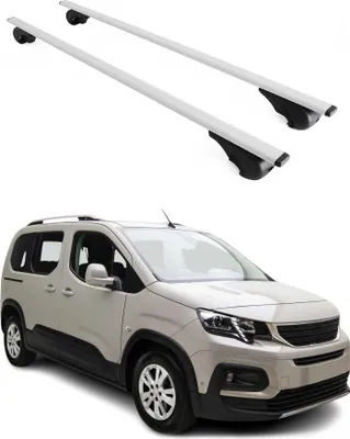 Produktbild von Dachträger Grundtäger für Peugeot Rifter 2018-2025 75kg Metall Silber 2 tlg