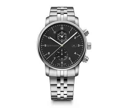 Produktbild von Wenger 01.1743.122 Herren-Armbanduhr, Edelstahl-Gehäuse, Metall-Armband