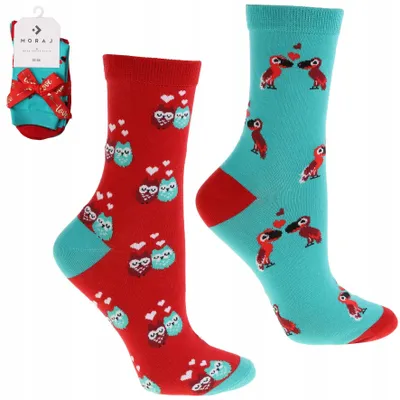 Produktbild von Damen Socken - Bunt - 2 Paar - Valentinstags Geschenk - Hohe Socken