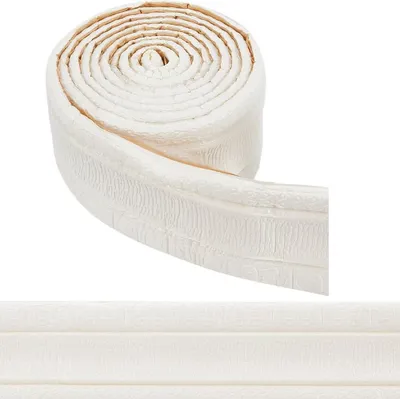Produktbild von CRASPIRE Selbstklebende Tapete, 200 x 8 cm, Randstreifen, abziehen und aufkleben, flexible Schaumoberfläche, Aufkleber für weiße Sockelleisten, dekorative Bordüre, 3D-Aufkleber für Wände