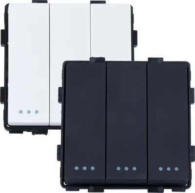 Produktbild von Wechsellichtschalter Dreifach Modern Weiß