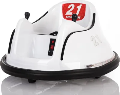 Image de Véhicule électrique pour enfants RIRIDRIVE, batterie 12V, blanc, adapté à la conduite en intérieur et en extérieur Télécommande 2,4 Ghz, éclairage LED,par joystick, moteurs 2 X 15W