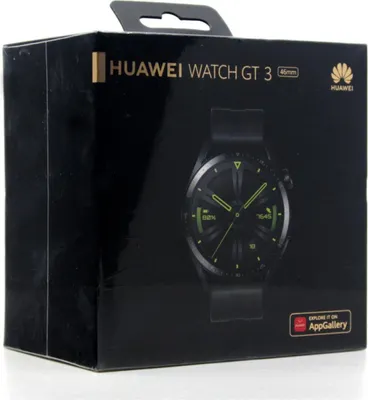 Zdjęcie produktu dla Huawei Watch GT 3 46 mm Fluoroelastomer Czarny Stan idealny