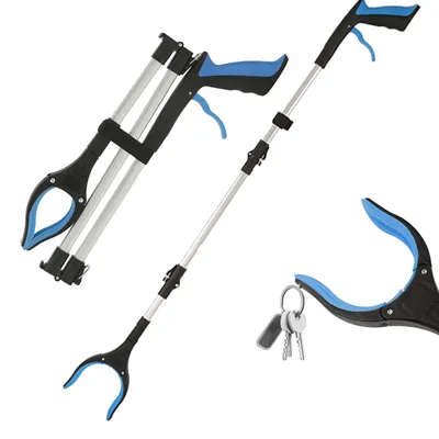 Imagen del producto de Pinza de agarre para personas mayores, de 110 cm, giratoria y plegable, con brazo de agarre extra largo, ideal para uso doméstico y en el jardín