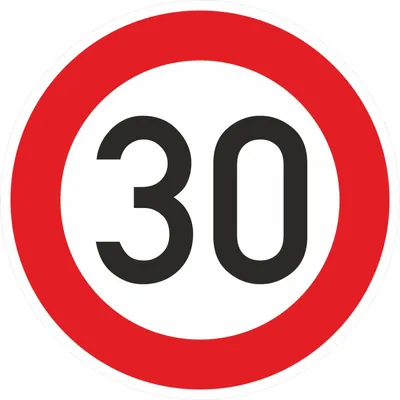 Produktbild von Schild 40cm Höchstgeschwindigkeit 30 km/h STVO