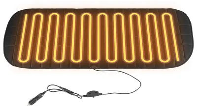 Productafbeelding van Vigevee Verwarmde autostoel voor achterbank, 1 stuk, 47x126 cm, verwarmde zitkussen voor de achterbank van een auto, 12V, 2 warmtestanden, thermische bescherming, zwart
