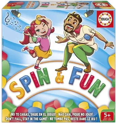 Image de Jeu d'équilibre Spin & Fun EDUCA, Agilité et équilibre, 2 à 4 joueurs, Dès 5 ans