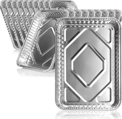 Produktbild von COM-FOUR® 20x Grillschale, Einweg-Schalen aus Aluminium, Alu-Grillpfanne zum Grillen, Kochen und Backen, Abtropfschale für Ofen, Grill und BBQ