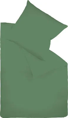 Produktbild von Fleuresse Mako-Satin-Bettwäsche Colours, jagdgrün