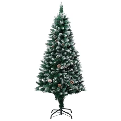 Obrázek produktu pro Umělý vánoční stromek se šiškami a bílým sněhem 150 cm