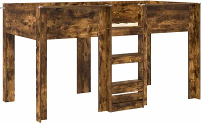 Immagine prodotto di vidaXL Letto a castello per bambini Rovere fumé 90 x 190 cm