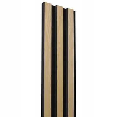 Zdjęcie produktu dla Panel ścienny 3D lamel na filcu akustyczny 265x15 cm Dąb Fornir Fllow